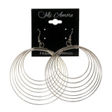 Silver-Tone Metal Dangle-Earrings #LQE2479