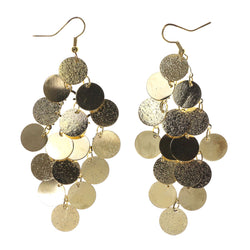 Gold-Tone Metal Chandelier-Earrings #LQE2485