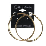 Gold-Tone Metal Hoop-Earrings #LQE2518
