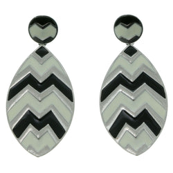 Silver-Tone & Multi Colored Metal Dangle-Earrings LQE252