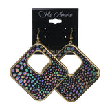 Colorful  Glitter Sparkle Rainbow Dangle-Earrings #LQE2543