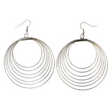 Silver-Tone Metal Dangle-Earrings #LQE2545