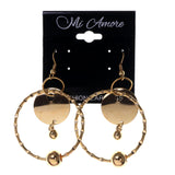 Gold-Tone Metal Dangle-Earrings #LQE2546