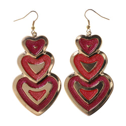 Colorful  Heart Dangle-Earrings #LQE2550