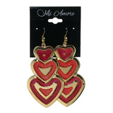 Colorful  Heart Dangle-Earrings #LQE2550