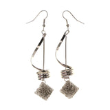 Silver-Tone Metal Dangle-Earrings #LQE2551