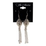 Silver-Tone Metal Dangle-Earrings #LQE2552