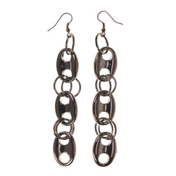 Silver-Tone Metal Dangle-Earrings #LQE2563