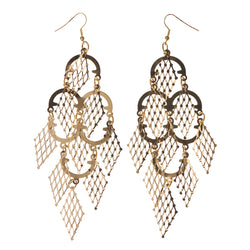 Gold-Tone Metal Chandelier-Earrings #LQE2568