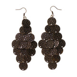 Gold-Tone Metal Dangle-Earrings #LQE2574