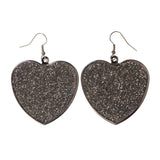 Heart Dangle-Earrings Silver-Tone Color #LQE2576