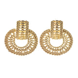 Gold-Tone Metal Drop-Dangle-Earrings #LQE2582