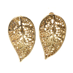 Leaf Stud-Earrings Gold-Tone Color #LQE2590