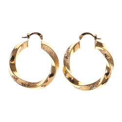 Gold-Tone Metal Dangle-Earrings #LQE2591