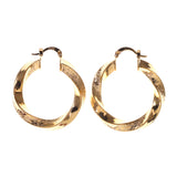 Gold-Tone Metal Dangle-Earrings #LQE2591