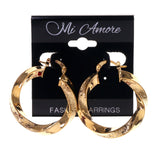 Gold-Tone Metal Dangle-Earrings #LQE2591