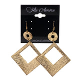 Gold-Tone Metal Dangle-Earrings #LQE2595