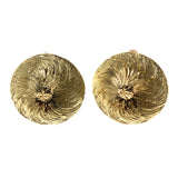 Gold-Tone Metal Stud-Earrings #LQE2597