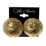 Gold-Tone Metal Stud-Earrings #LQE2597