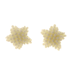 Star Stud-Earrings White Color #LQE2600