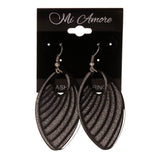 Black & Silver-Tone Colored Metal Dangle-Earrings #LQE2609