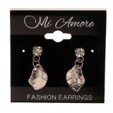 Leaf Drop-Dangle-Earrings Silver-Tone Color #LQE2611