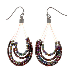 Colorful  AB Finish Dangle-Earrings #LQE2623