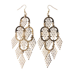 Gold-Tone Metal Chandelier-Earrings #LQE2641