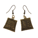 Gold-Tone Metal Dangle-Earrings #LQE2648