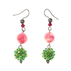 Colorful  AB Finish Dangle-Earrings #LQE2659