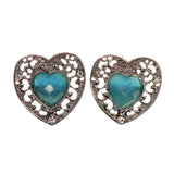 Colorful  Heart Stud-Earrings #LQE2673