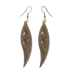 Colorful  Glitter Sparkle Leaf Dangle-Earrings #LQE2681