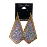 Colorful  Glitter Sparkle Rainbow Dangle-Earrings #LQE2685