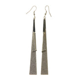 Glitter Sparkle Dangle-Earrings Silver-Tone Color #LQE2688