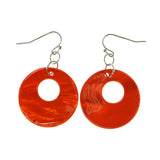 Shell Dangle-Earrings Orange Color #LQE2724