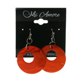 Shell Dangle-Earrings Orange Color #LQE2724