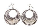 Silver-Tone Metal Dangle-Earrings With Bead Accents #LQE2735