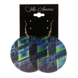 Blue & Green Colored Acrylic Dangle-Earrings #LQE2743