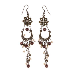 Colorful  Flower Antique Dangle-Earrings #LQE2763