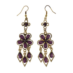 Colorful  Flower Dangle-Earrings #LQE2765