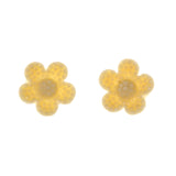 Flower Stud-Earrings White Color #LQE2771