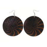 Orange & Black Colored Metal Dangle-Earrings #LQE2783