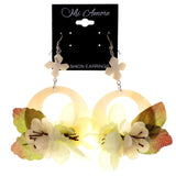 Colorful  Flower Shell Cross Dangle-Earrings #LQE2790