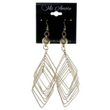 Silver-Tone Metal Dangle-Earrings #LQE2791