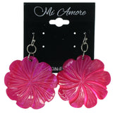 Flower Shell Dangle-Earrings Pink Color #LQE2800