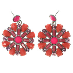 Colorful  Flower Drop-Dangle-Earrings #LQE2805