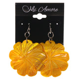 Flower Shell Dangle-Earrings Yellow Color #LQE2809