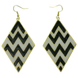 Gold-Tone & Multi Colored Metal Dangle-Earrings LQE280