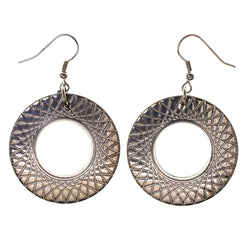 Silver-Tone Metal Dangle-Earrings #LQE2810