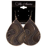 Black & Gray Colored Metal Dangle-Earrings #LQE2824
